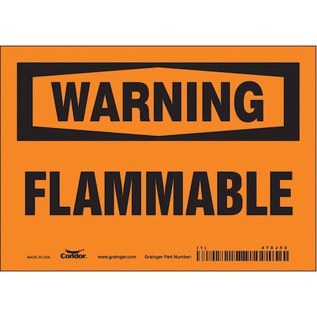 Danger Sign, 5 In H, 7 In W, Vinyl, Horizontal Rectangle, English, 478J52