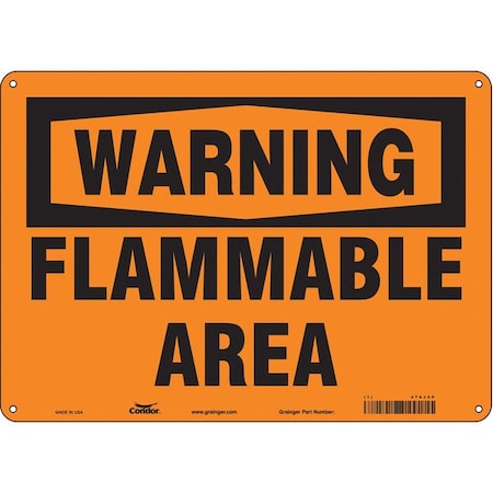 Safety Sign, 10 In Height, 14 In Width, Polyethylene, Horizontal Rectangle, English, 478J59