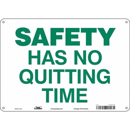 Safety Sign, 10 In Height, 14 In Width, Polyethylene, Horizontal Rectangle, English, 478Y16