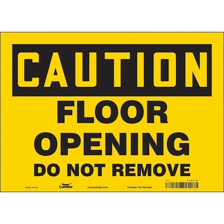 Safety Sign, 10 In Height, 14 In Width, Vinyl, Horizontal Rectangle, English, 478Z19