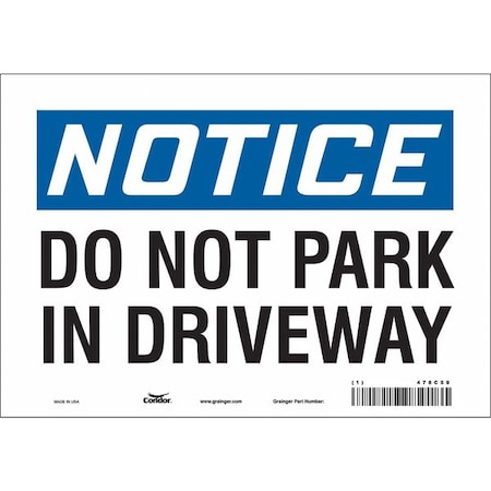 Safety Sign,7 Inx10 In,Vinyl, 478C59