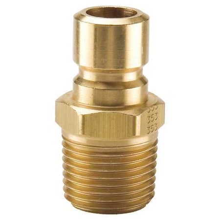 Hydraulic Quick Connect Hose Coupling, Brass Body, Sleeve Lock, 3/8-18 Thread Size, Moldmate Series