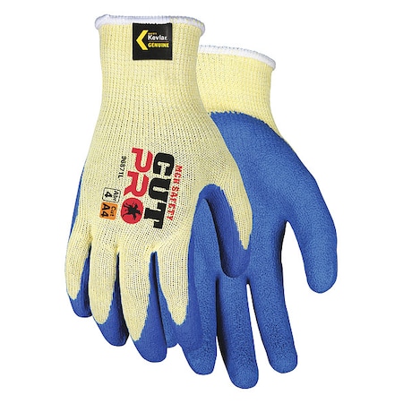 Cut Resistant Coated Gloves, A4 Cut Level, Natural Rubber Latex, XL, 1 PR