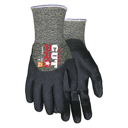Cut Resistant Coated Gloves, A4 Cut Level, HPT, L, 1 PR