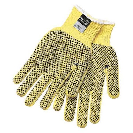 Cut Resistant Coated Gloves, 2 Cut Level, PVC, L, 12PK