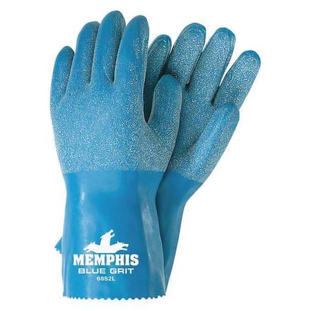 Natural Rubber Latex Coated Gloves, Full Coverage, Blue, S, PR