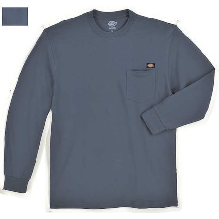 Long Sleeve T-Shirt,Cotton,Dk Navy,2XL