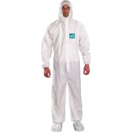 Hooded Coverall, Bound, Booted,3XL,PK25