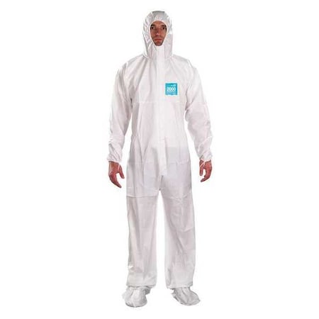 Hooded Coverall,Bound,Booted,4XL,PK25