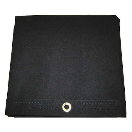 Tarp, 10 X 12 Ft, 20 Mil, Polyester Coated Cotton Canvas, Heavy Duty, Black