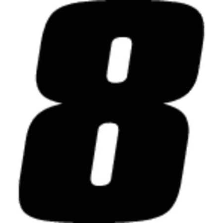 Number Label,Blk,5-1/2 In. H,No. 8,PK3