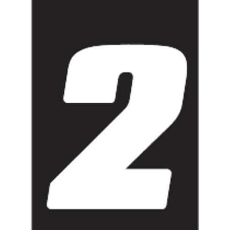Number Label,Wht,5-1/2 In. H,No. 2,PK12