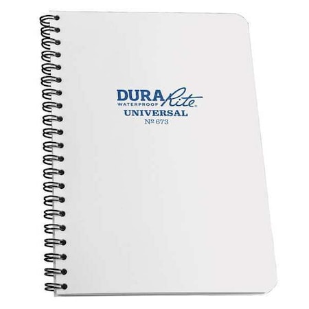 DuraRite Notebook,32 Sheets,White Cover