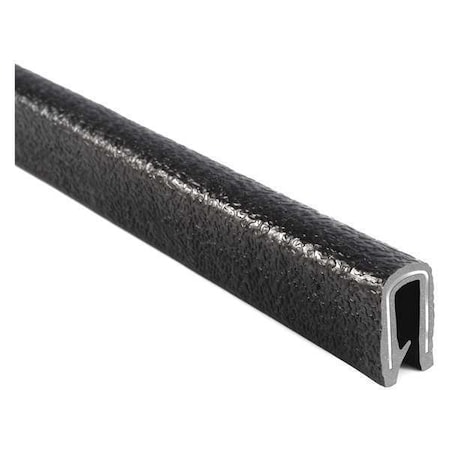 Fit Trim Edge, PVC, Metal, 25 Ft Length, 0.65 In Overall Width