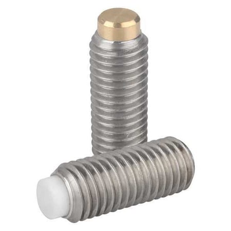 Thrust Screw M05X17, Sw=2,5, Stainless Steel Bright, Non-Marring End, POM Plastic.