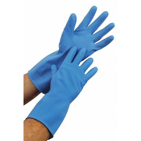 12 Chemical Resistant Gloves, Natural Rubber Latex, M, 1 PR