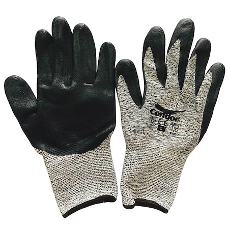 Cut Resistant Coated Gloves, A4 Cut Level, Nitrile, L, 1 PR