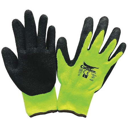Cut Resistant Coated Gloves, A3 Cut Level, Natural Rubber Latex, L, 1 PR