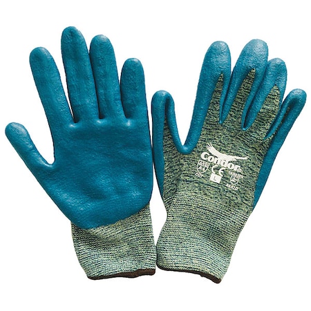 Cut Resistant Coated Gloves, A4 Cut Level, Nitrile, M, 1 PR