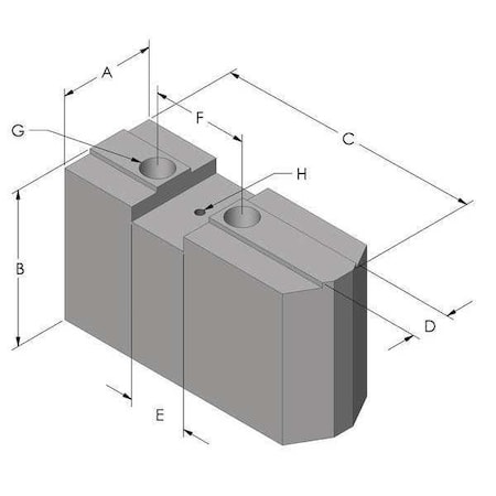 Soft Top Jaw Set,Steel,5/8 In.,PK3