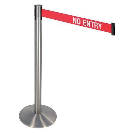 Barrier Post,Satin SS,Gray,No Entry