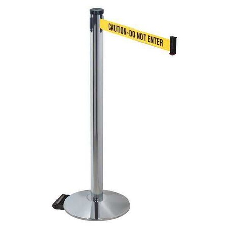 Barrier Post,Gray,Ylw/Blk Text,40 In. H