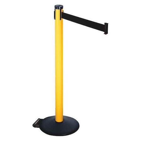 Barrier Post,Black Belt,2 In. Belt W