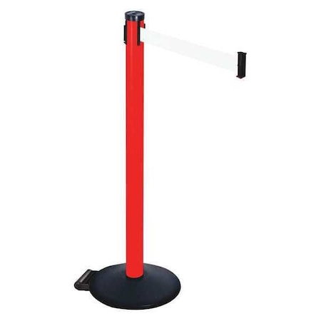 Barrier Post,PVC Post,Black,White Belt