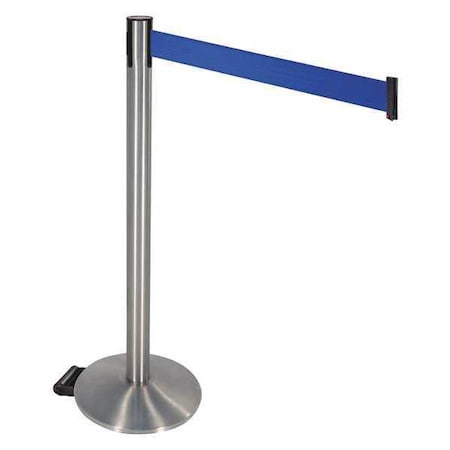 Barrier Post,Blue Belt,w/Wheels,Sloped