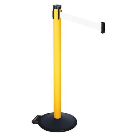 Barrier Post,PVC Post,Black,White Belt