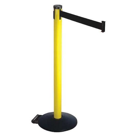 Barrier Post,Black Belt,2 In. Belt W