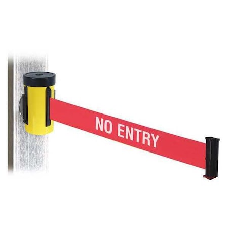 Belt Barrier,Ylw,No Entry,Rd/Wt Txt Belt