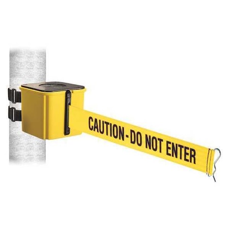 Belt Barrier,Yellow,Wall Mt,15ft.L