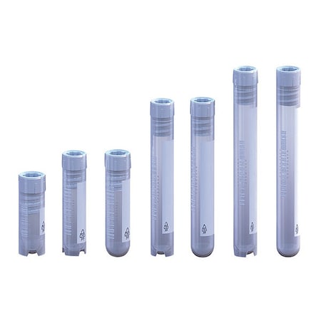 Cryogenic Vial,3.50in H,Natural,PK50