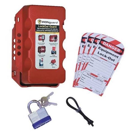 Equipment Lockout System,Plastic,Red