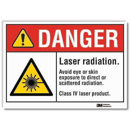 Danger Sign, 10 In H, 14 In W, Non-PVC Polymer, Horizontal Rectangle,LCU4-0053-ED_14x10