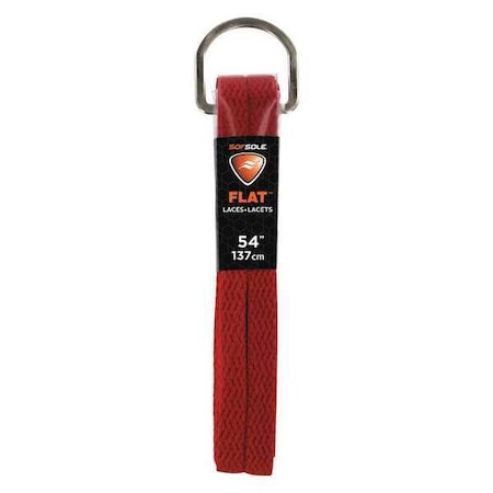 Shoe Laces,54 L,Polyester,Red,PR