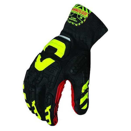 Anti-Vibration Gloves,3XL,Blk/Rd/Yllw,PR