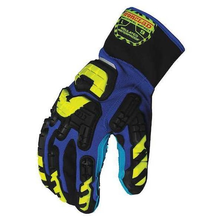 Anti-Vibration Gloves,M,Blue/Blk/Yllw,PR