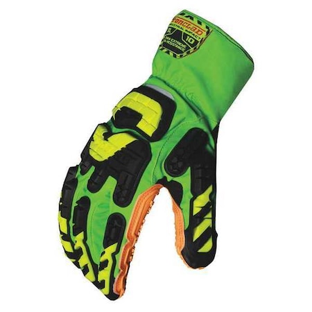 Anti-Vibration Glove,XL,Grn/Orng/Yllw,PR