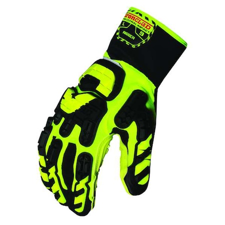 Anti-Vibration Gloves,XL,Grn/Blk/Yllw,PR