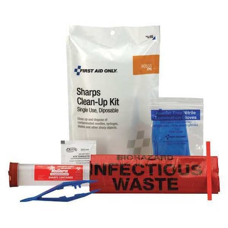 Sharps Clean Up Kit,8-27/64 In. L,White