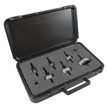 Carbide Hole Cutter Kit,9 Pcs.,6 Teeth