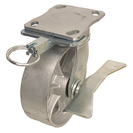 Plate Caster,1400 Lb. Ld Rating,Roller