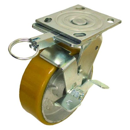 NSF-Listed Plate Caster,700 Lb. Ld Rating,Ball