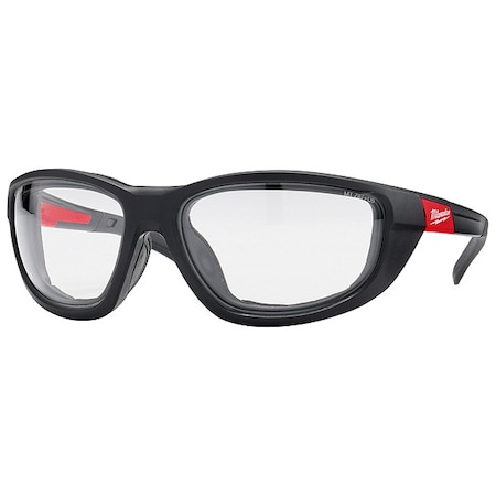 Clear Performance Safety Glasses W/Gasket (Polybag)