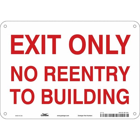 Safety Sign,7 In X 10 In,Polyethylene