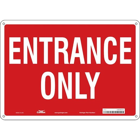 Safety Sign, 10 In Height, 14 In Width, Aluminum, Horizontal Rectangle, English, 480K66