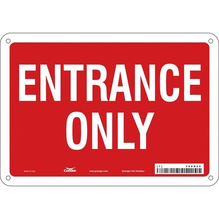 Safety Sign, 7 In Height, 10 In Width, Polyethylene, Vertical Rectangle, English, 480K69