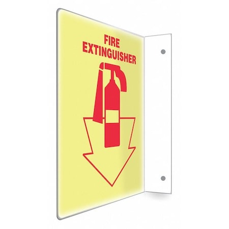 High Visibility Safety Sign,9 W,12 H